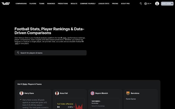 Screenshot of one-versus-one.com