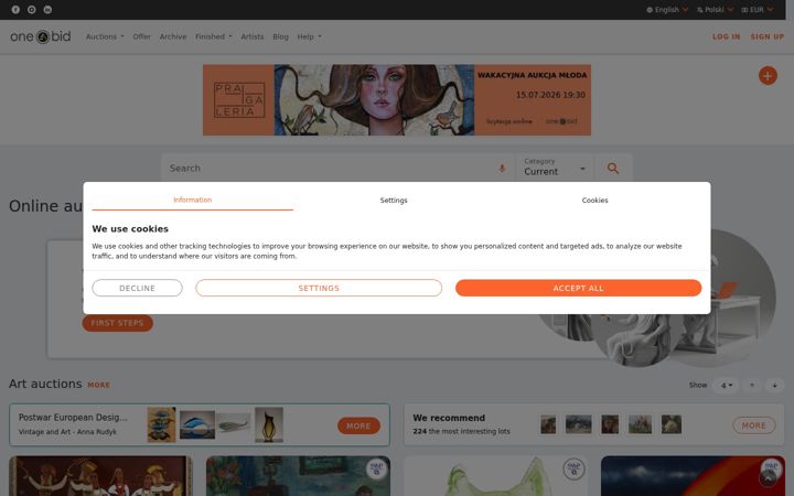 Screenshot of one.bid