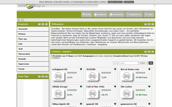 Screenshot of one2bay.de