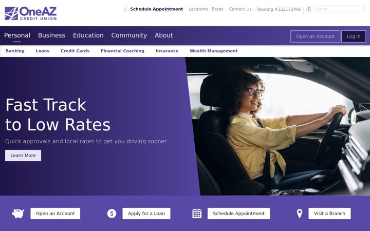 Screenshot of oneazcu.com
