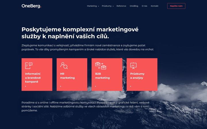 Screenshot of oneberg.cz