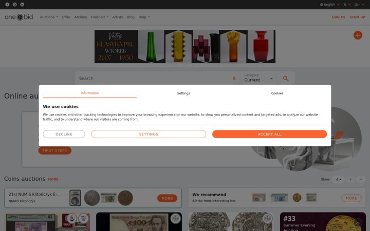 Screenshot of onebid.it