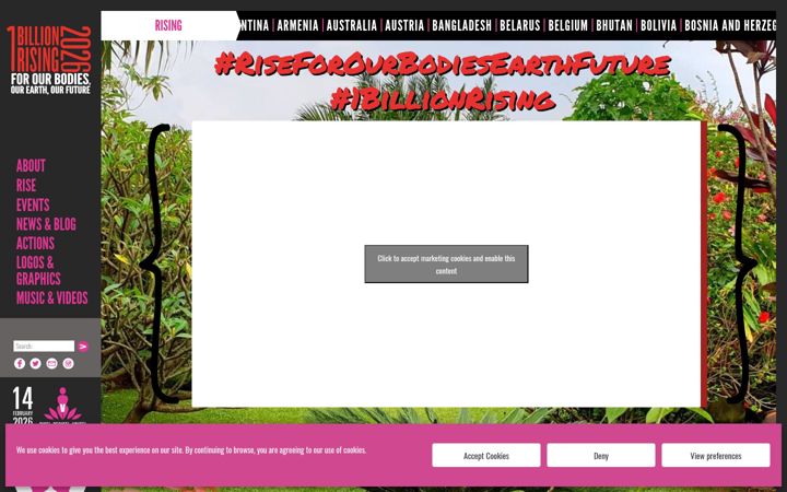 Screenshot of onebillionrising.org