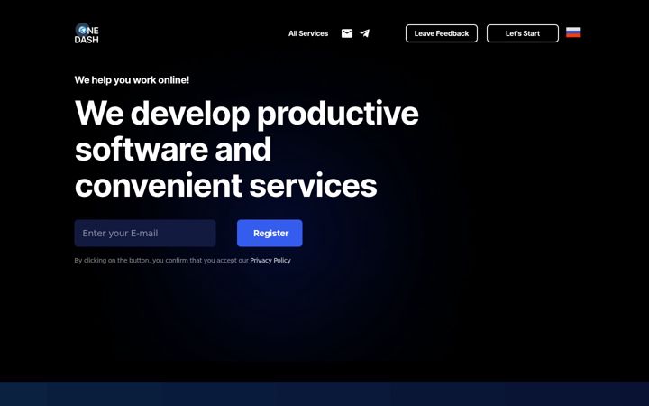 Screenshot of onedash.net