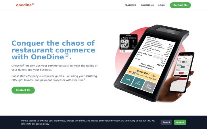 Screenshot of onedine.com