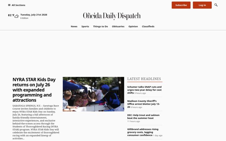 Screenshot of oneidadispatch.com