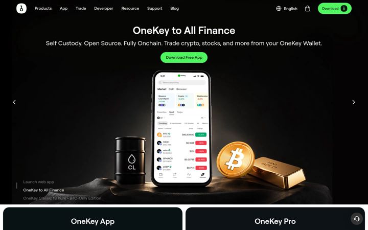 Screenshot of onekey.so