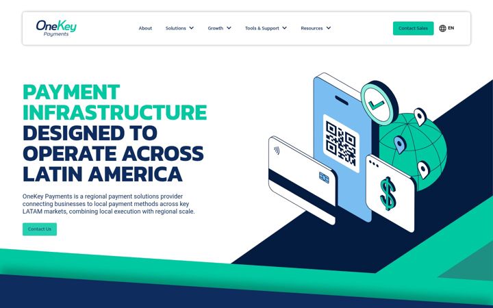 Screenshot of onekeypayments.com