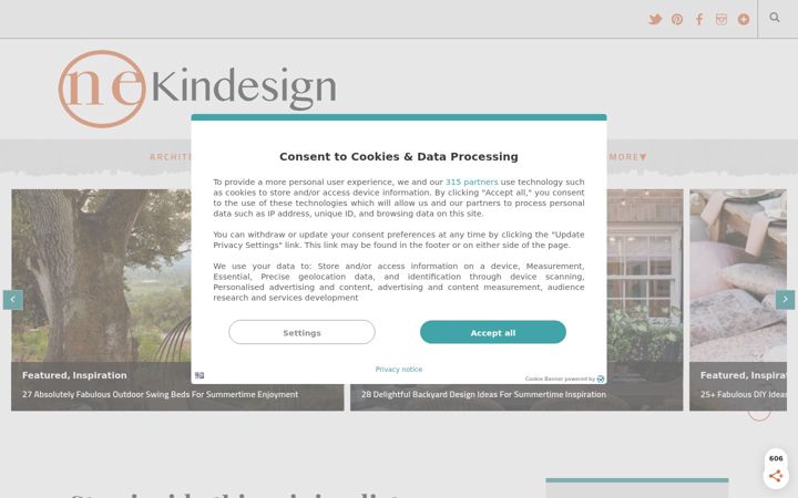 Screenshot of onekindesign.com