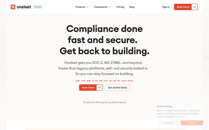 Screenshot of oneleet.com