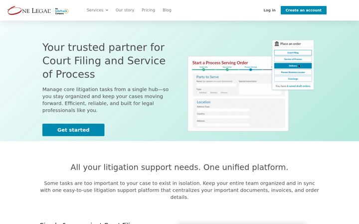 Screenshot of onelegal.com