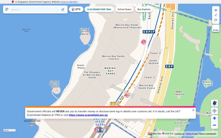 Screenshot of onemap.gov.sg