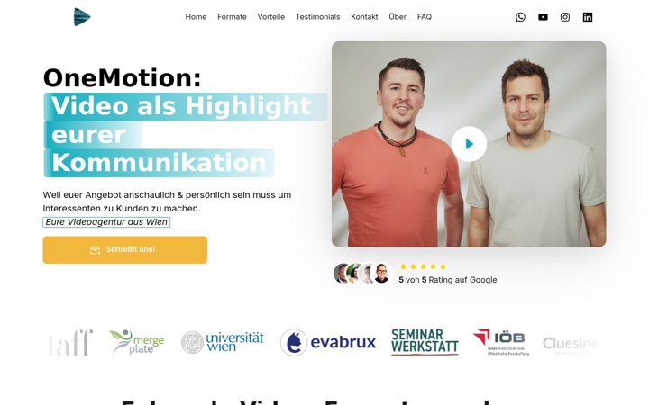 Screenshot of onemotion.at