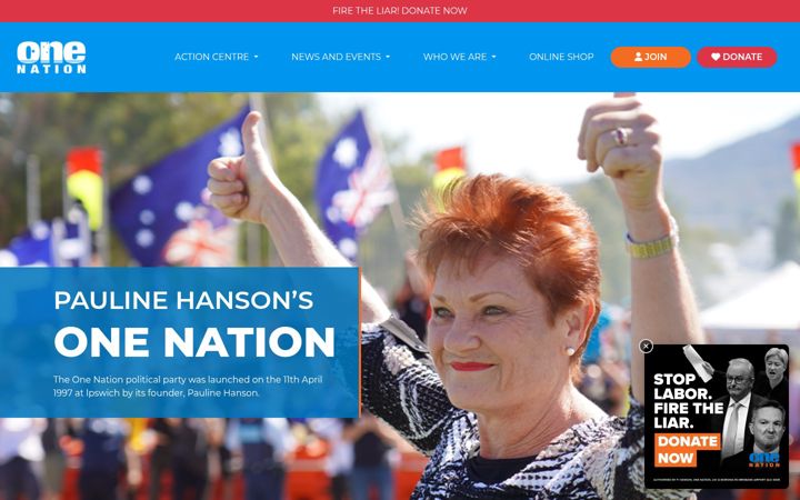 Screenshot of onenation.org.au