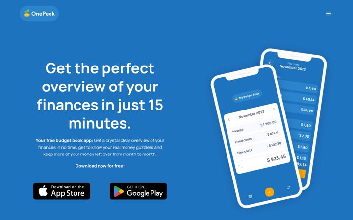 Képernyőkép: onepeek.app