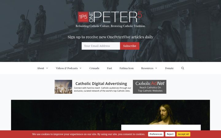Screenshot of onepeterfive.com