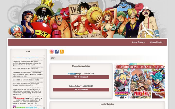 Screenshot of onepiece.tube
