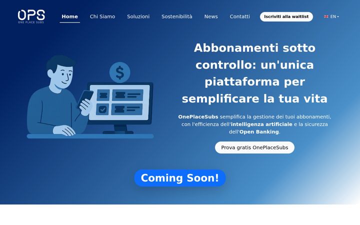 Captură de ecran a oneplacesubs.com