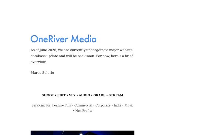 Screenshot of onerivermedia.com