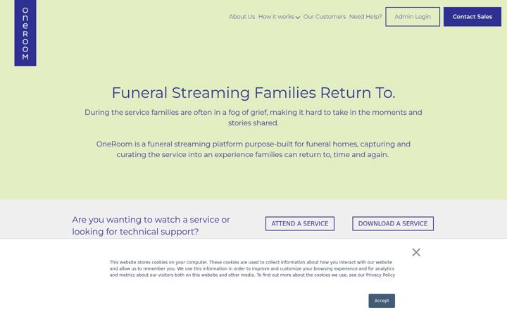 Screenshot of oneroomstreaming.com