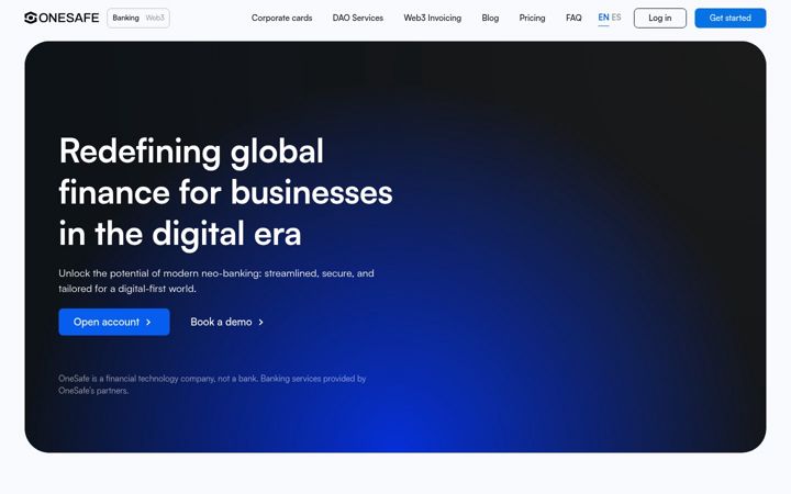 Screenshot stránky onesafe.io