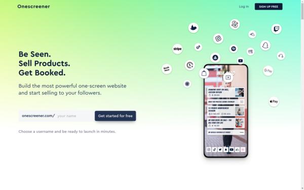 Screenshot of onescreener.com
