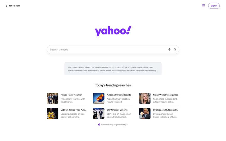 Screenshot of onesearch.com