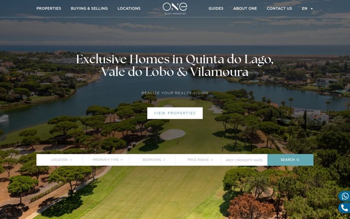 Captura de pantalla de oneselectproperties.com