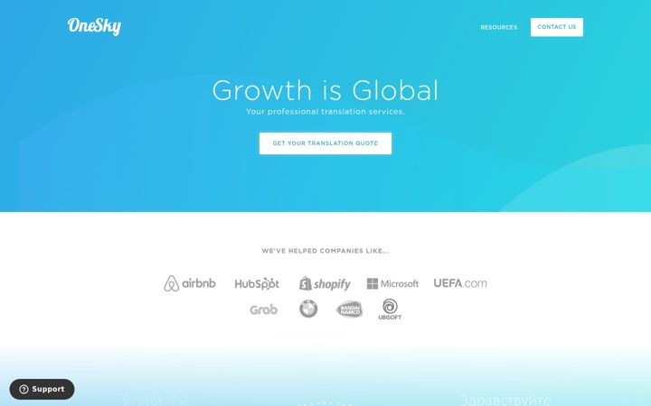 Screenshot of oneskyapp.com