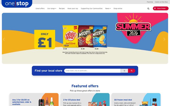 Екранна снимка на onestop.co.uk