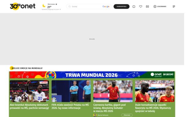 Screenshot of onet.pl