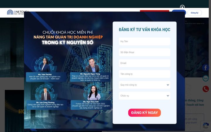Zrzut ekranu onetouch.edu.vn