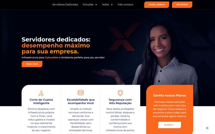 Screenshot of onexdatacenter.com.br