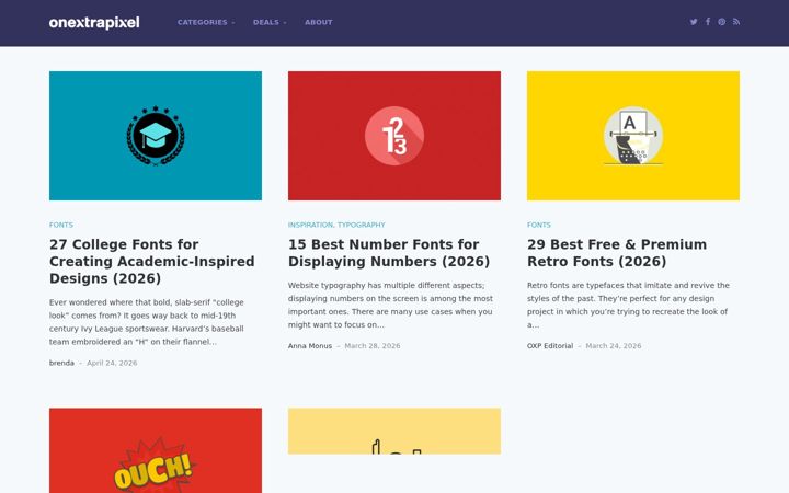 Screenshot of onextrapixel.com
