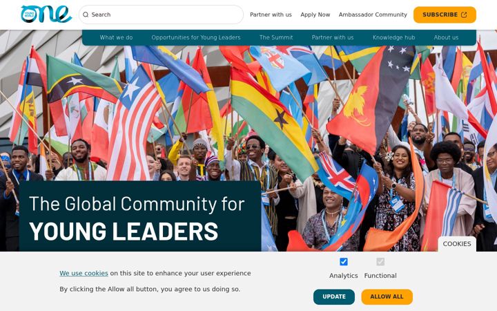 Screenshot of oneyoungworld.com