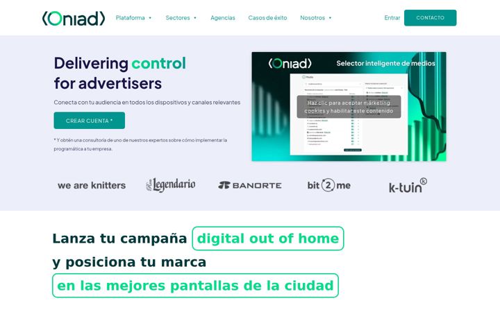 Screenshot of oniad.com