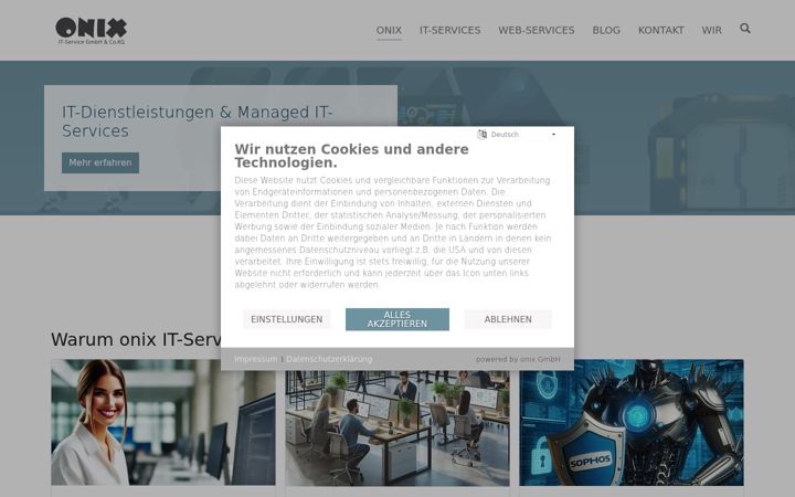 Screenshot of onix.de
