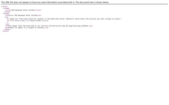 Screenshot of onki.fi
