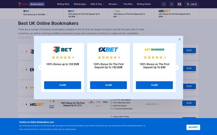 Screenshot of online-bookmakers.com