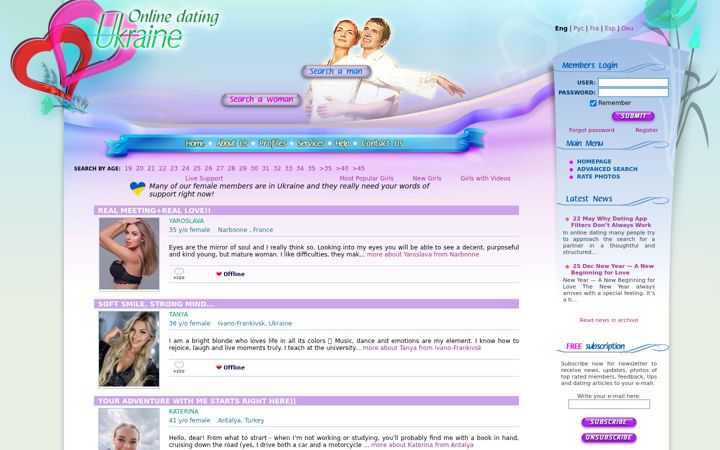 Screenshot of online-dating-ukraine.com