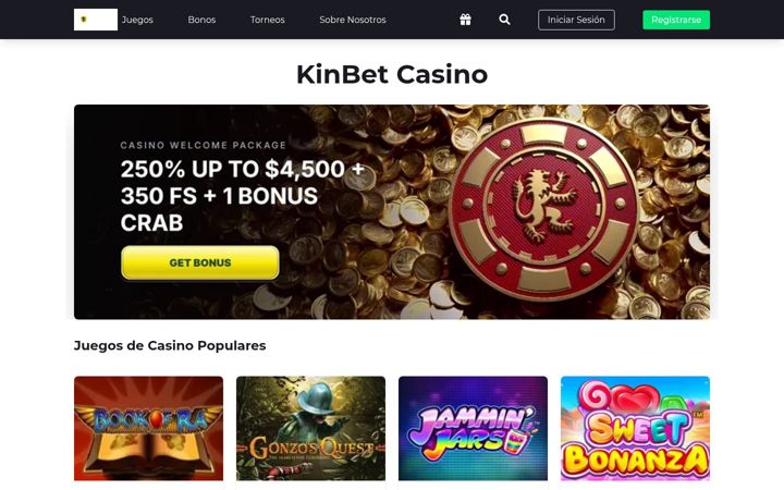 Captura de ecrã de online-kinbet-casino-es.com