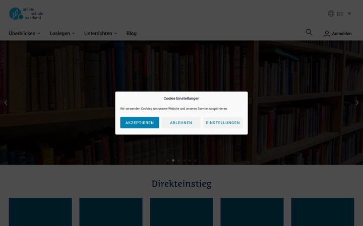 Screenshot of online-schule.saarland