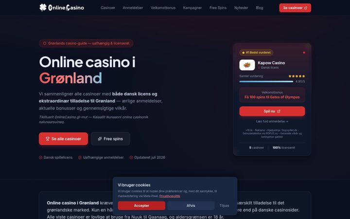 Screenshot of onlinecasino.gl