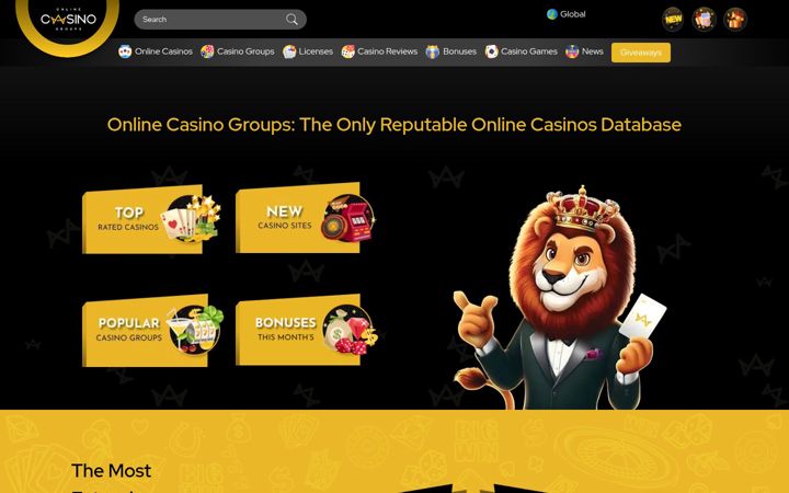 Screenshot ta' onlinecasinogroups.com