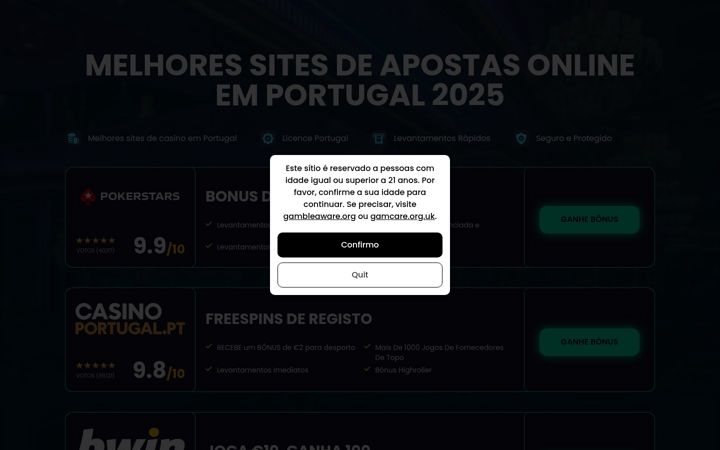 Captura de ecrã de onlinecasinosawspt.com