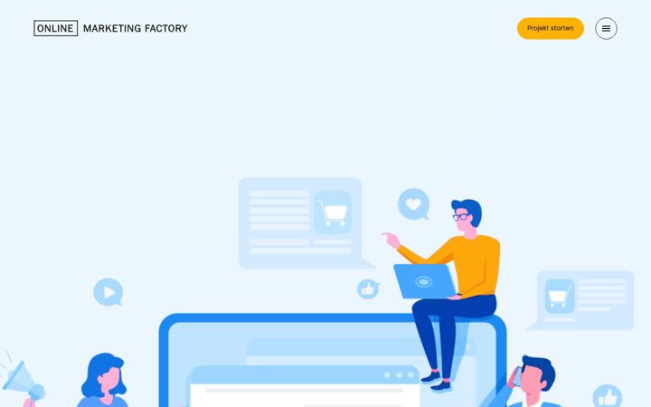 Screenshot di onlinemarketingfactory.ch