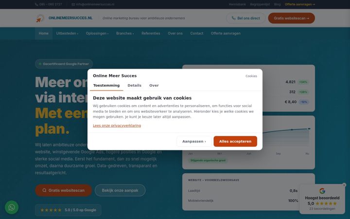 Skærmbillede af onlinemeersucces.nl