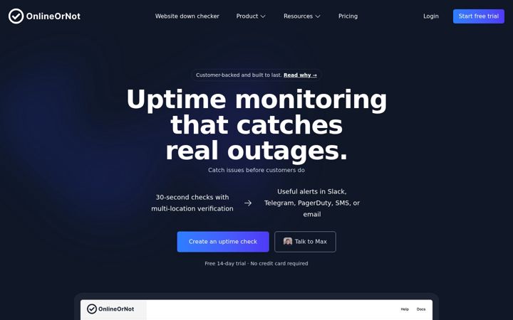 Screenshot of onlineornot.com