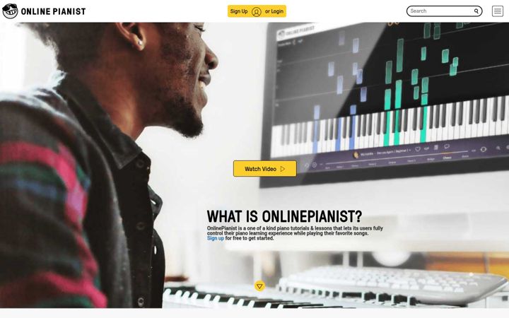 Screenshot of onlinepianist.com
