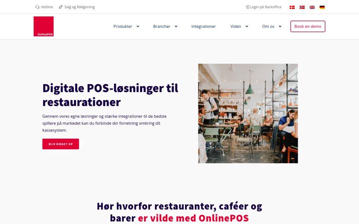 Screenshot of onlinepos.dk